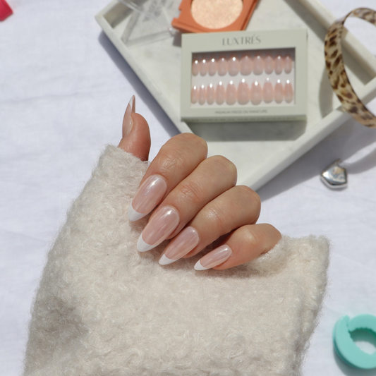 French Nude Chrome in Medium Almond