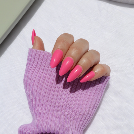 Fuchsia Funhouse in Medium Almond