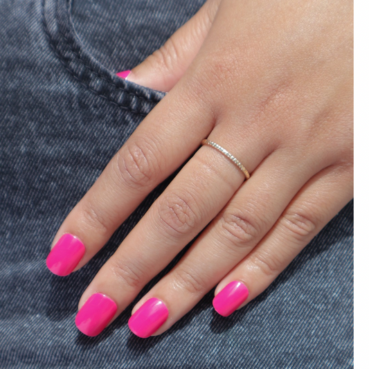 Annie's Pink in Extra Short Square