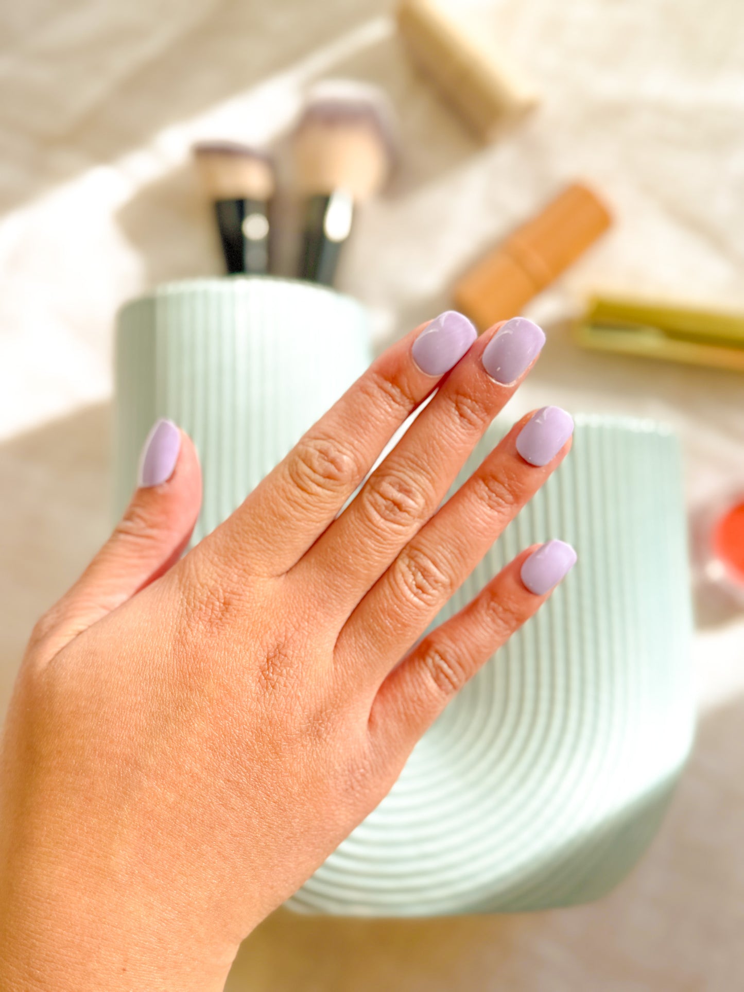Pale Lilac in Extra Short Square