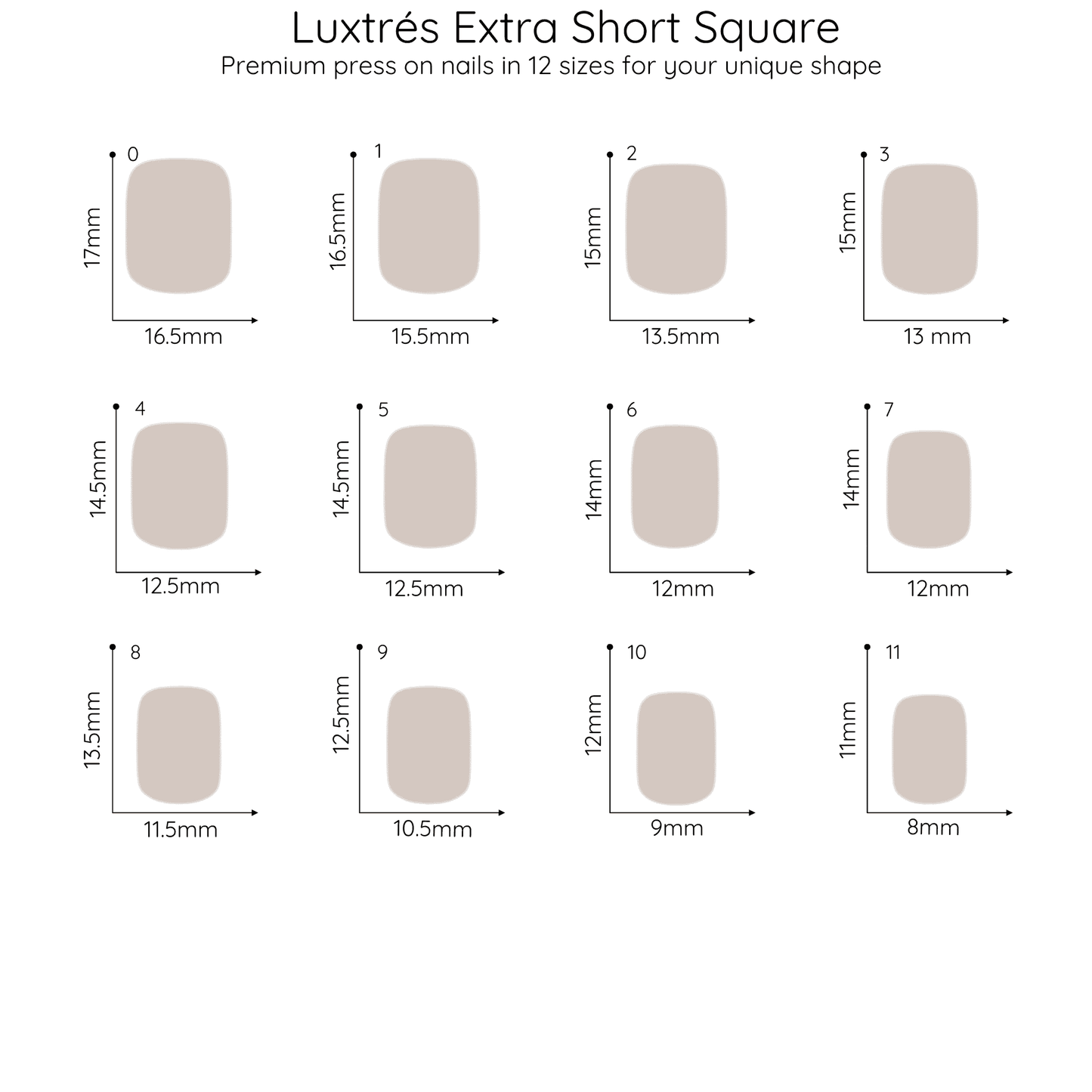 Pale Lilac in Extra Short Square