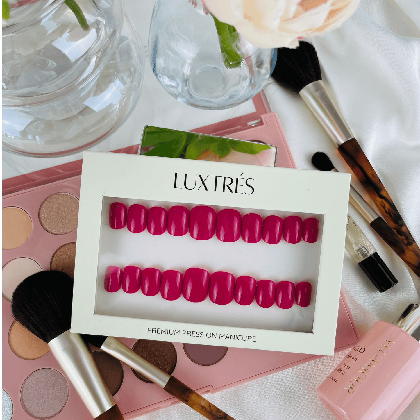 Annie's Pink in Extra Short Square