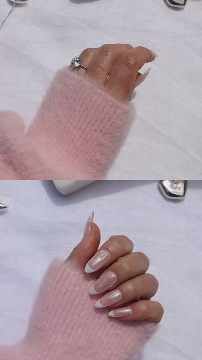 French Nude Chrome in Medium Almond